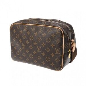 Louis Vuitton Brown Monogram Shoulder Reporter Canvas Bag